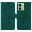 For Motorola Edge 40 Butterfly Rose Embossed Leather Phone Case(Green) - 1