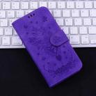 For Motorola Edge 50 Pro Butterfly Rose Embossed Leather Phone Case(Purple) - 2