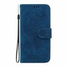 For Motorola Edge 50 Fusion Butterfly Rose Embossed Leather Phone Case(Blue) - 2