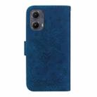 For Motorola Edge 2024 Butterfly Rose Embossed Leather Phone Case(Blue) - 3