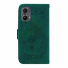 For Motorola Edge 2024 Butterfly Rose Embossed Leather Phone Case(Green) - 3