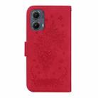 For Motorola Edge 2024 Butterfly Rose Embossed Leather Phone Case(Red) - 3