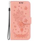 For Motorola Moto G04s / Moto E14 Butterfly Rose Embossed Leather Phone Case(Pink) - 2