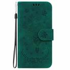 For Motorola Moto G85 Butterfly Rose Embossed Leather Phone Case(Green) - 2
