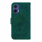For Motorola Moto G85 Butterfly Rose Embossed Leather Phone Case(Green) - 3