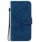 For Motorola Moto G55 Butterfly Rose Embossed Leather Phone Case(Blue) - 2