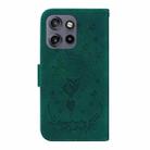 For Motorola Edge 50 Neo 5G Global Butterfly Rose Embossed Leather Phone Case(Green) - 3