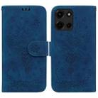 For Motorola Moto G 5G 2025 Butterfly Rose Embossed Leather Phone Case(Blue) - 1