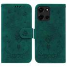 For Motorola Moto G 5G 2025 Butterfly Rose Embossed Leather Phone Case(Green) - 1