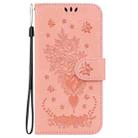 For Motorola Moto G 5G 2025 Butterfly Rose Embossed Leather Phone Case(Pink) - 3