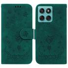 For Motorola Edge 60 Fusion / Edge 5G 2025 Butterfly Rose Embossed Leather Phone Case(Green) - 1
