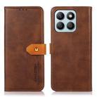 For Honor X8b KHAZNEH Dual-color Cowhide Texture Flip Leather Phone Case(Brown) - 3