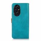 For Honor 200 KHAZNEH Dual-color Cowhide Texture Flip Leather Phone Case(Blue) - 3