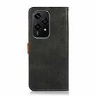 For Honor 200 Lite Global KHAZNEH Dual-color Cowhide Texture Flip Leather Phone Case(Black) - 3