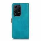 For Honor 200 Lite Global KHAZNEH Dual-color Cowhide Texture Flip Leather Phone Case(Blue) - 3