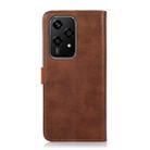 For Honor 200 Lite Global KHAZNEH Dual-color Cowhide Texture Flip Leather Phone Case(Brown) - 3