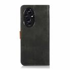 For Honor 200 Pro KHAZNEH Dual-color Cowhide Texture Flip Leather Phone Case(Black) - 3