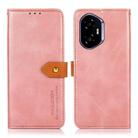 For Honor 400 KHAZNEH Dual-color Cowhide Texture Flip Leather Phone Case(Rose Gold) - 1