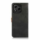 For Honor 400 Lite KHAZNEH Dual-color Cowhide Texture Flip Leather Phone Case(Black) - 3