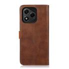 For Honor 400 Lite KHAZNEH Dual-color Cowhide Texture Flip Leather Phone Case(Brown) - 3