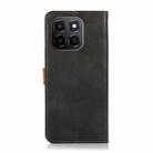 For Honor X6c 4G KHAZNEH Dual-color Cowhide Texture Flip Leather Phone Case(Black) - 3