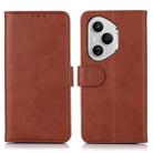 For Honor 400 Pro Global 160.8mm Cow Texture Leather Phone Case(Brown) - 1