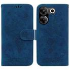 For Tecno Camon 20 Pro 4G / 20 Butterfly Rose Embossed Leather Phone Case(Blue) - 1