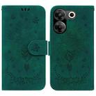 For Tecno Camon 20 Pro 4G / 20 Butterfly Rose Embossed Leather Phone Case(Green) - 1