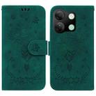 For Tecno Pova 5 Pro Butterfly Rose Embossed Leather Phone Case(Green) - 1