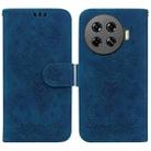 For Tecno Spark 20 Pro+ 4G Butterfly Rose Embossed Leather Phone Case(Blue) - 1