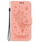 For Tecno Spark 20 Pro+ 4G Butterfly Rose Embossed Leather Phone Case(Pink) - 3