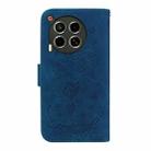 For Tecno Camon 30 4G / 5G Butterfly Rose Embossed Leather Phone Case(Blue) - 3