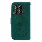 For Tecno Camon 30 4G / 5G Butterfly Rose Embossed Leather Phone Case(Green) - 3