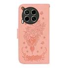 For Tecno Camon 30 4G / 5G Butterfly Rose Embossed Leather Phone Case(Pink) - 3