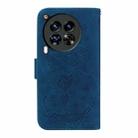 For Tecno Camon 30 Premier 5G Butterfly Rose Embossed Leather Phone Case(Blue) - 3