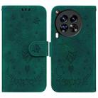 For Tecno Camon 30 Premier 5G Butterfly Rose Embossed Leather Phone Case(Green) - 1