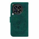 For Tecno Camon 30 Premier 5G Butterfly Rose Embossed Leather Phone Case(Green) - 3