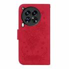 For Tecno Camon 30 Premier 5G Butterfly Rose Embossed Leather Phone Case(Red) - 3