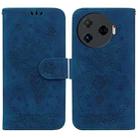 For Tecno Camon 30 Pro Butterfly Rose Embossed Leather Phone Case(Blue) - 1