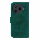 For Tecno Camon 30 Pro Butterfly Rose Embossed Leather Phone Case(Green) - 3