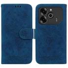 For Tecno Pova 6 / Pova 6 Pro Butterfly Rose Embossed Leather Phone Case(Blue) - 1