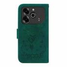 For Tecno Pova 6 / Pova 6 Pro Butterfly Rose Embossed Leather Phone Case(Green) - 3