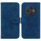 For Tecno Spark 30C Butterfly Rose Embossed Leather Phone Case(Blue) - 1