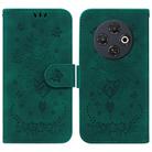 For Tecno Spark 30C Butterfly Rose Embossed Leather Phone Case(Green) - 1