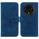 For Tecno Spark 30 4G Butterfly Rose Embossed Leather Phone Case(Blue) - 1