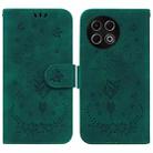 For Tecno Spark 30 Pro Butterfly Rose Embossed Leather Phone Case(Green) - 1