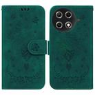 For Tecno Camon 30S / Camon 30S Pro Butterfly Rose Embossed Leather Phone Case(Green) - 1