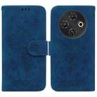 For Tecno Pop 9 5G / Spark 30C 5G Butterfly Rose Embossed Leather Phone Case(Blue) - 1