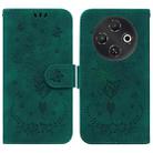 For Tecno Pop 9 5G / Spark 30C 5G Butterfly Rose Embossed Leather Phone Case(Green) - 1