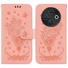 For Tecno Pop 9 5G / Spark 30C 5G Butterfly Rose Embossed Leather Phone Case(Pink) - 1